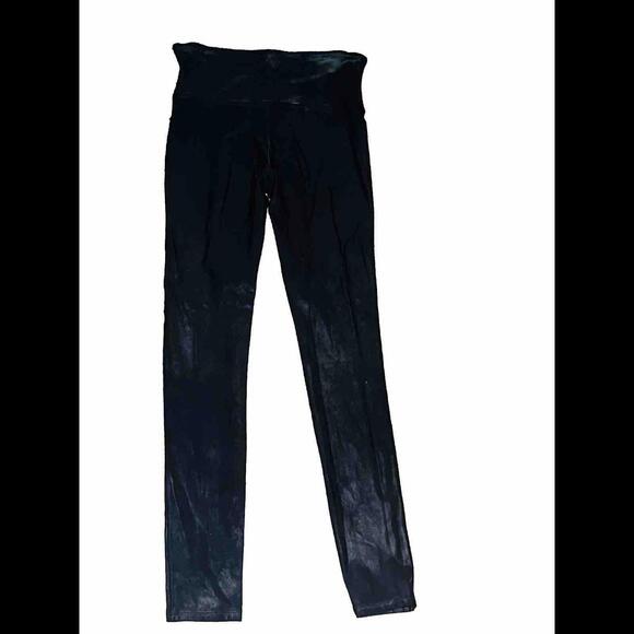 SPANX Faux Leather Leggings SIZE M - Picture 2 of 4